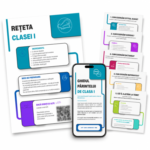 Rețeta clasei I – planșă pentru părinți și ghid digital